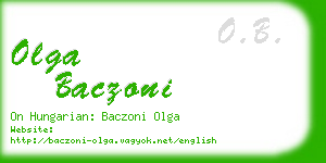 olga baczoni business card